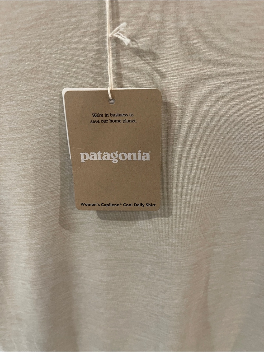 Patagonia women’s  Crewneck Tee in Light Tan - Picture 2 of 6